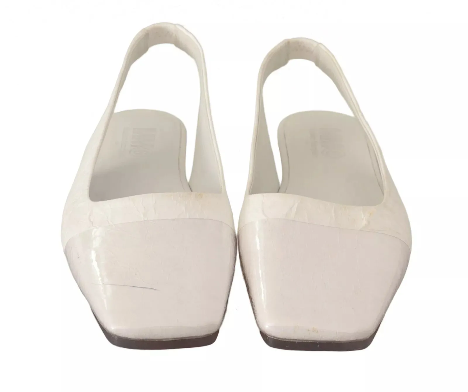 Maison Margiela Leather Slingback Slip On Flats Women's Shoes (Pre-Owned)