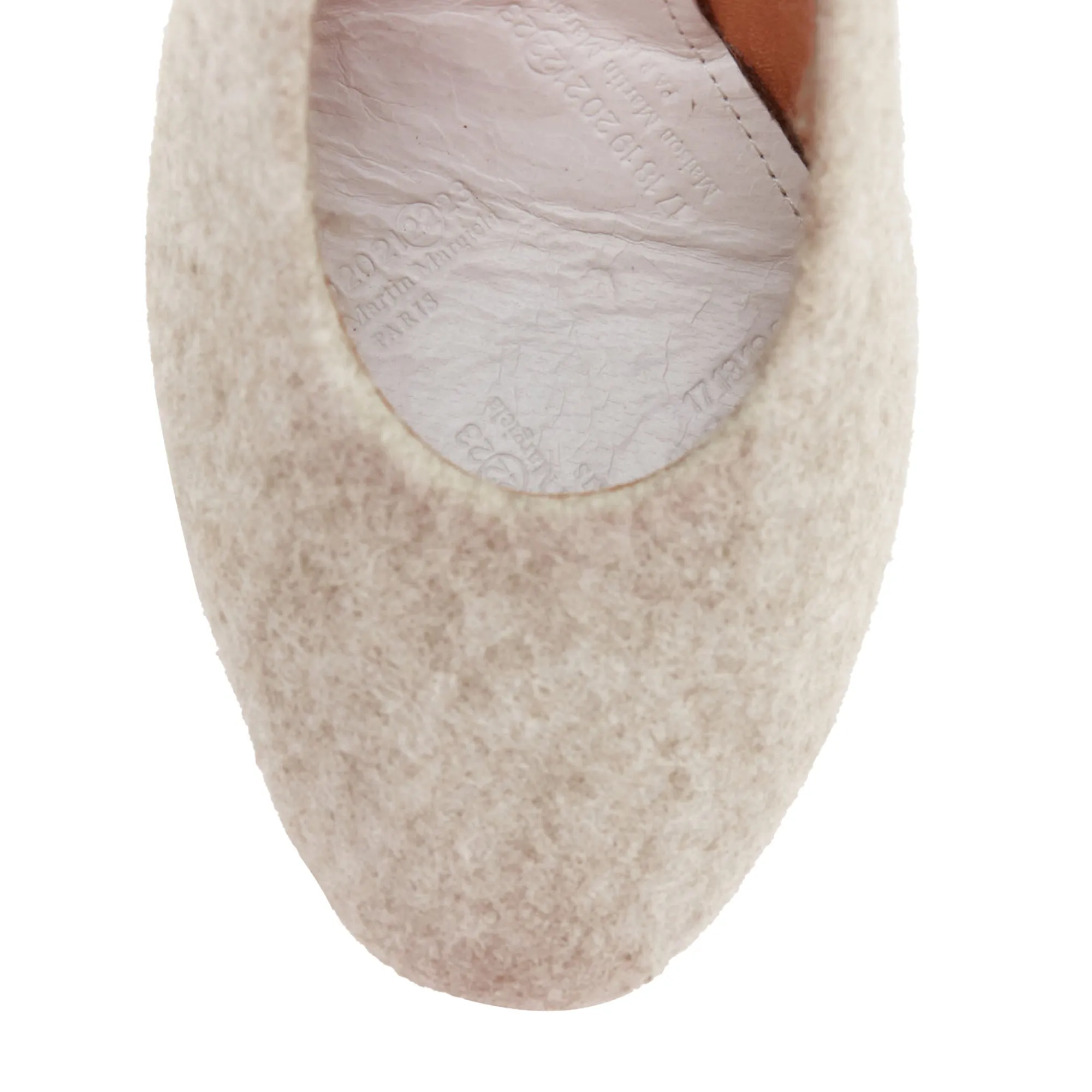 Maison Margiela Wool Felt Convex Sole High Heel Pumps