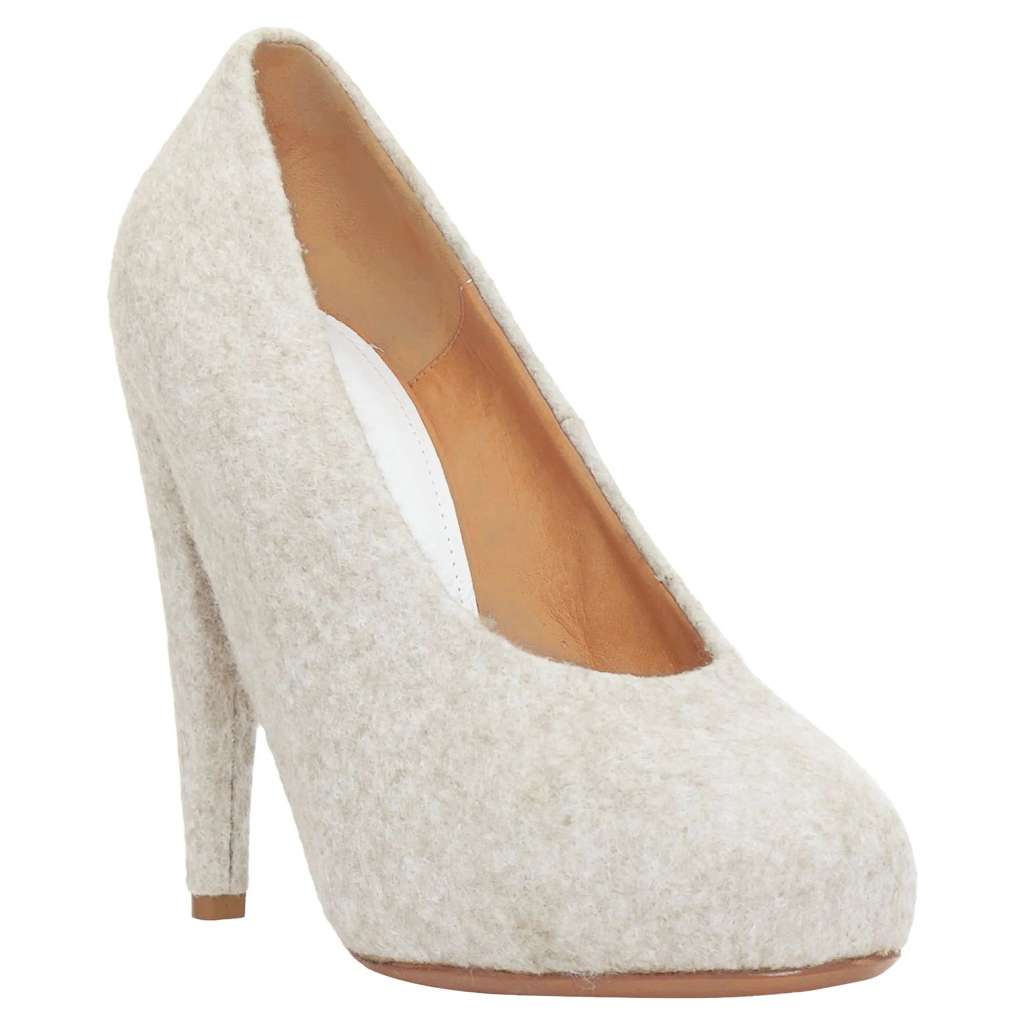 Maison Margiela Wool Felt Convex Sole High Heel Pumps