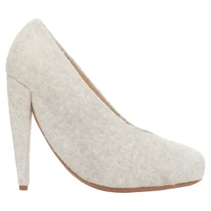 Maison Margiela Wool Felt Convex Sole High Heel Pumps