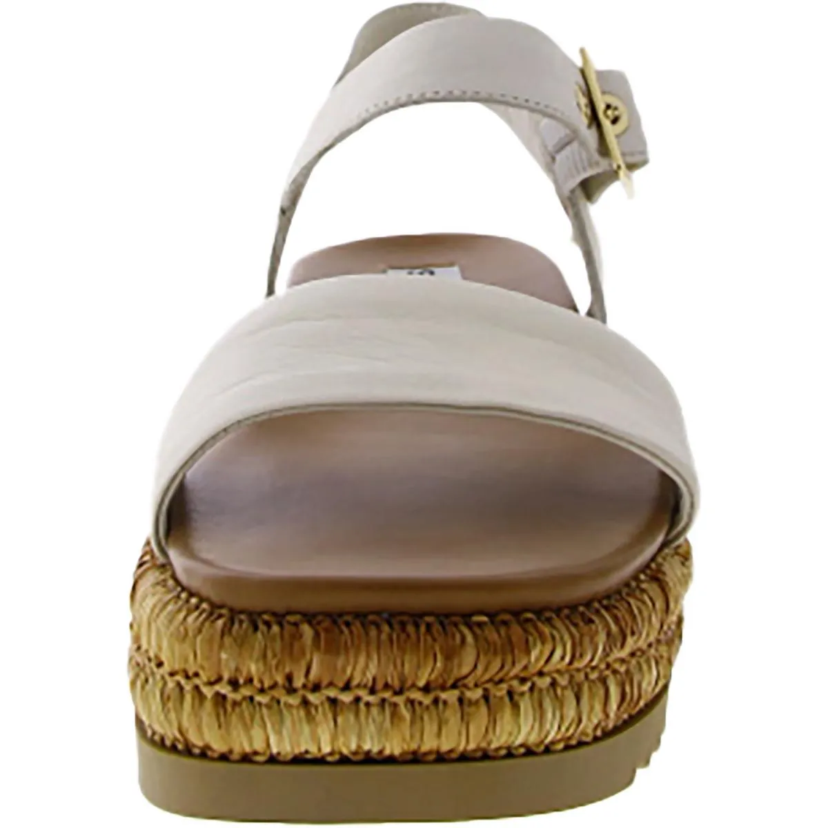 Malden Womens Leather Espadrille Flatform Sandals