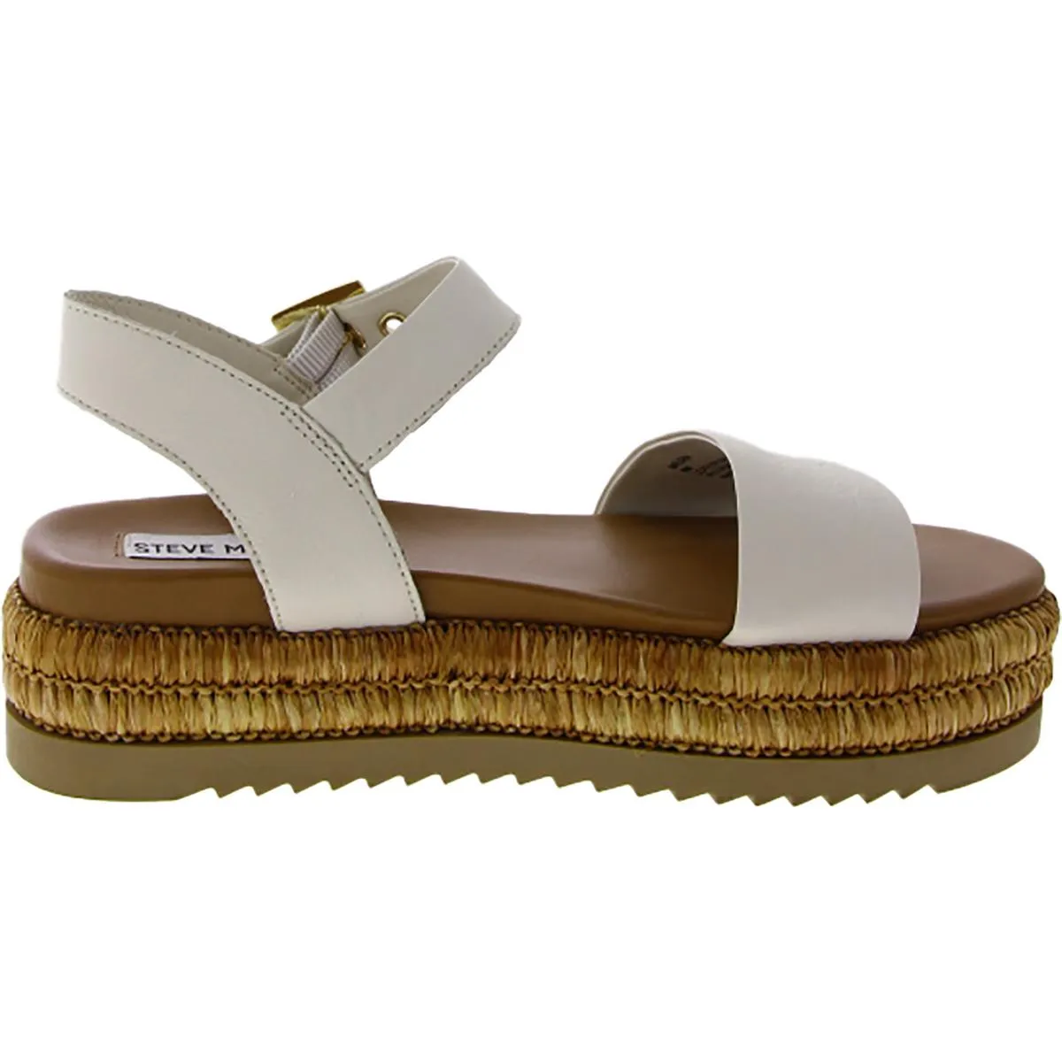 Malden Womens Leather Espadrille Flatform Sandals
