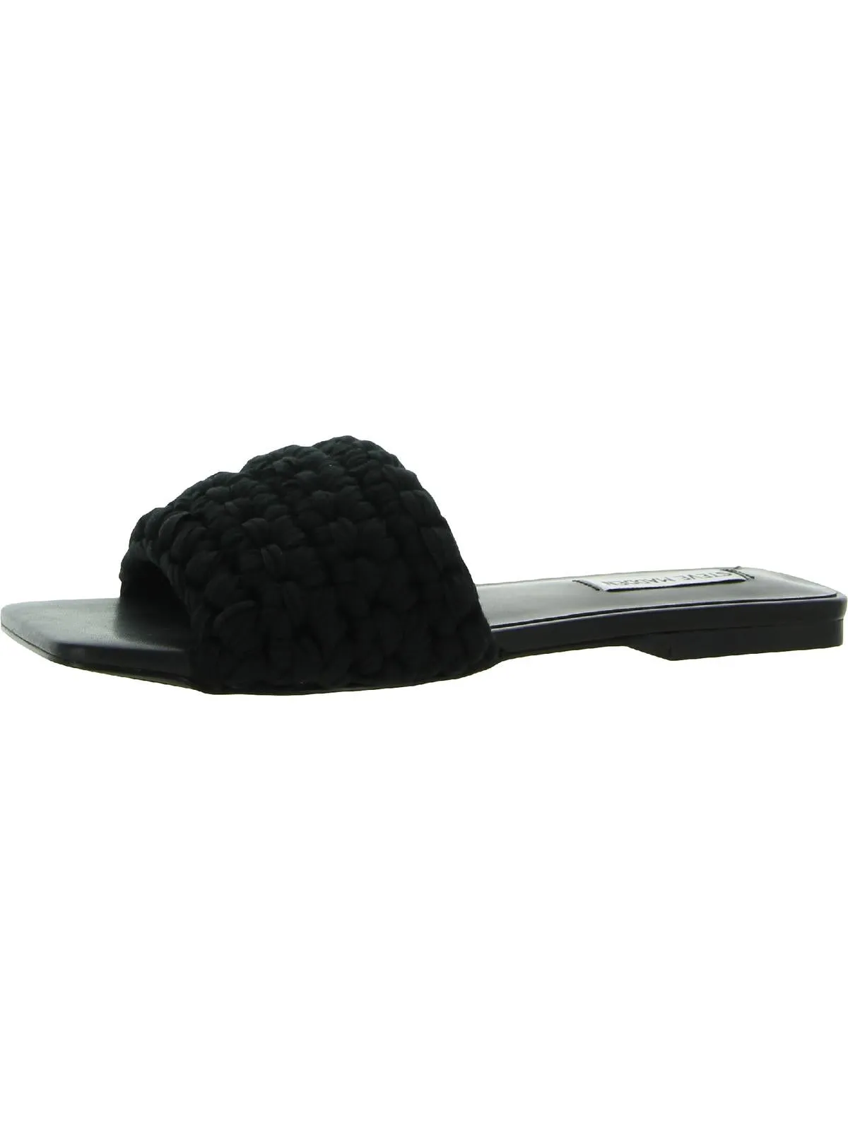 Maldeve Womens Knotted Square Toe Slide Sandals