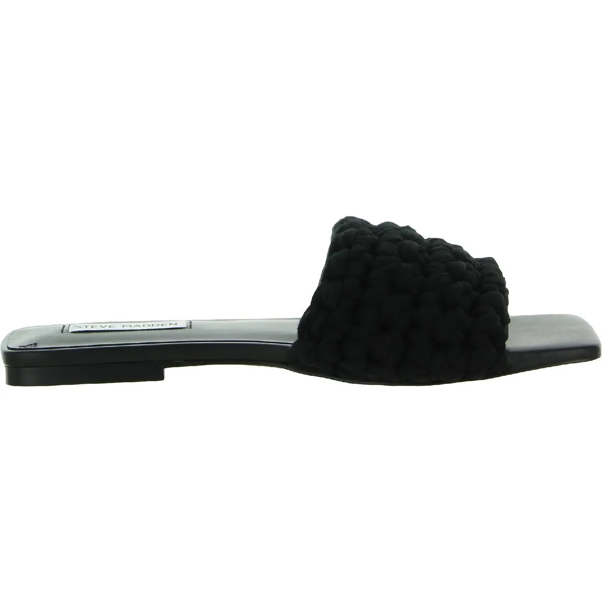 Maldeve Womens Knotted Square Toe Slide Sandals