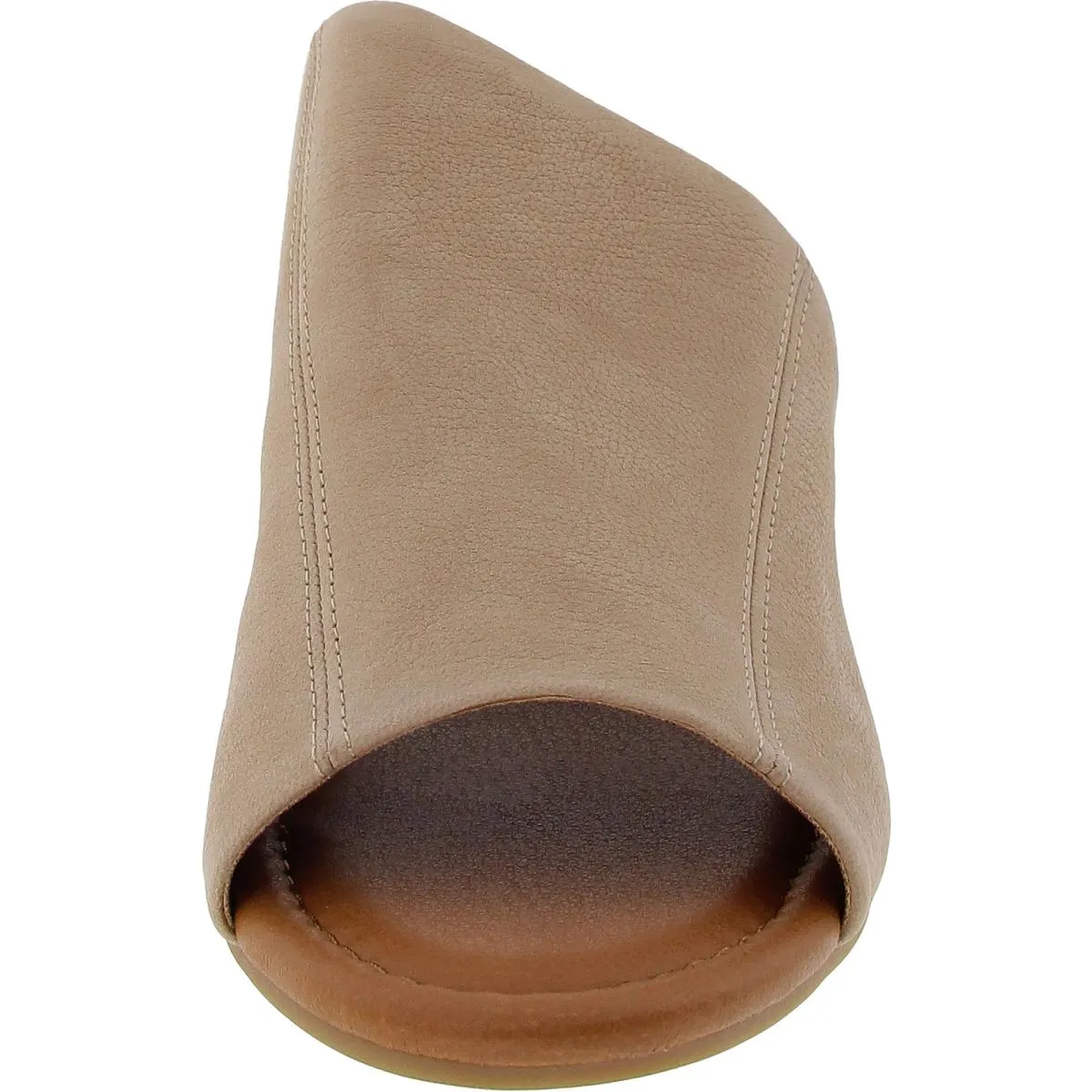 Malenka Womens Leather Slip On Wedge Sandals