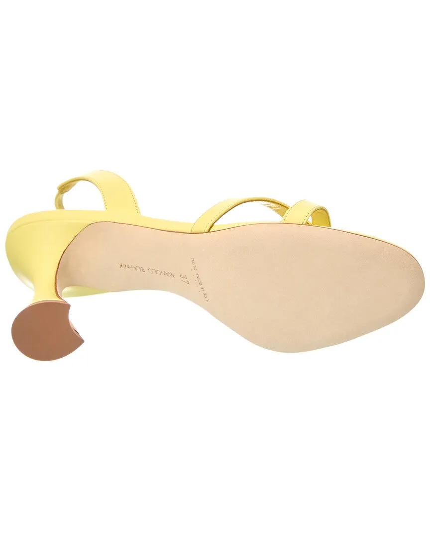 Manolo Blahnik Ammoursli 90 Leather Slingback Sandal