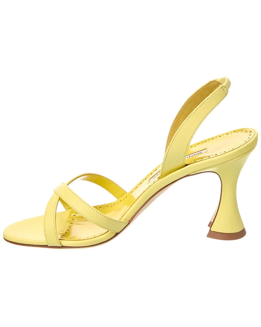 Manolo Blahnik Ammoursli 90 Leather Slingback Sandal