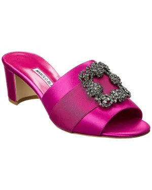 Manolo Blahnik Martanew 50 Satin Sandal