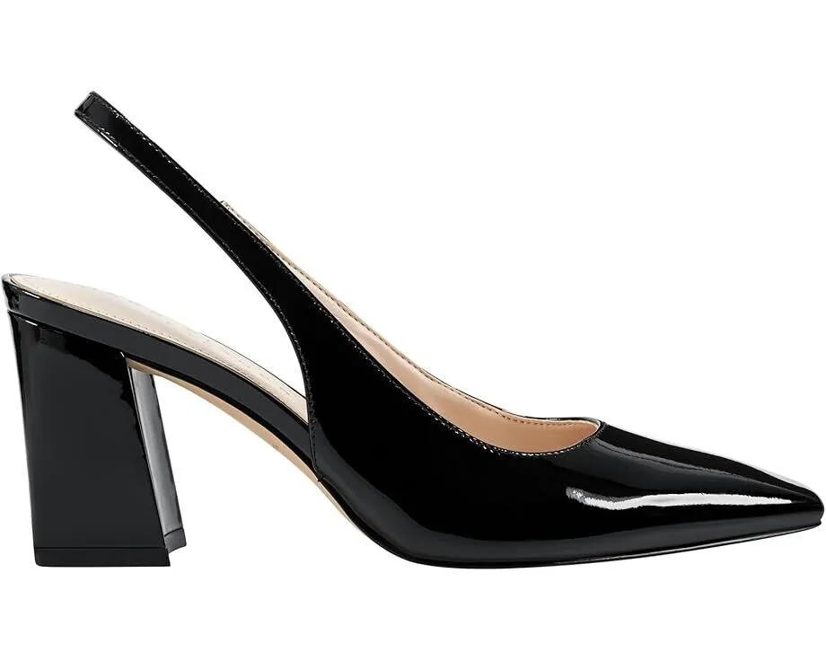 Marc Fisher Ltd Valinda Slingback Women's 8 Black Pointed Toe Block Heel ZPO1691