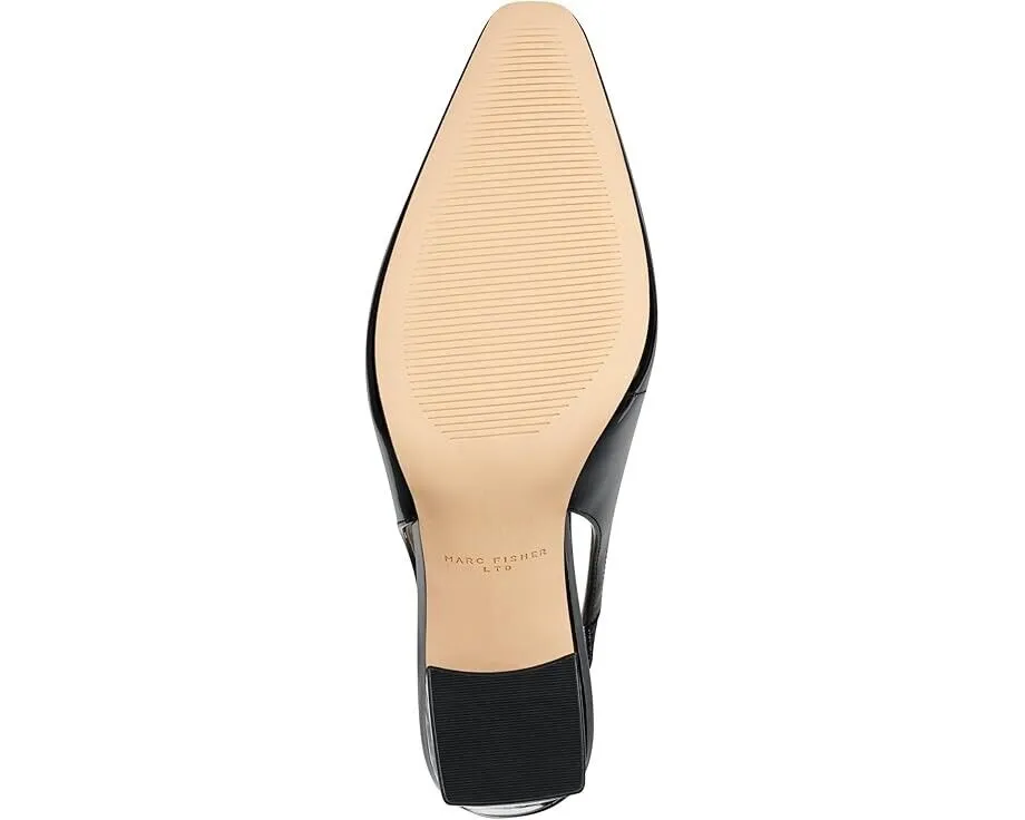 Marc Fisher Ltd Valinda Slingback Women's 8 Black Pointed Toe Block Heel ZPO1691