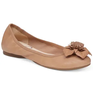 Marelda Womens Leather Round Toe Ballet Flats