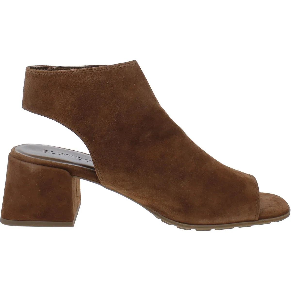 Maria Womens Suede Square Toe Block Heel