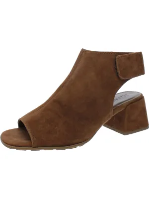 Maria Womens Suede Square Toe Block Heel