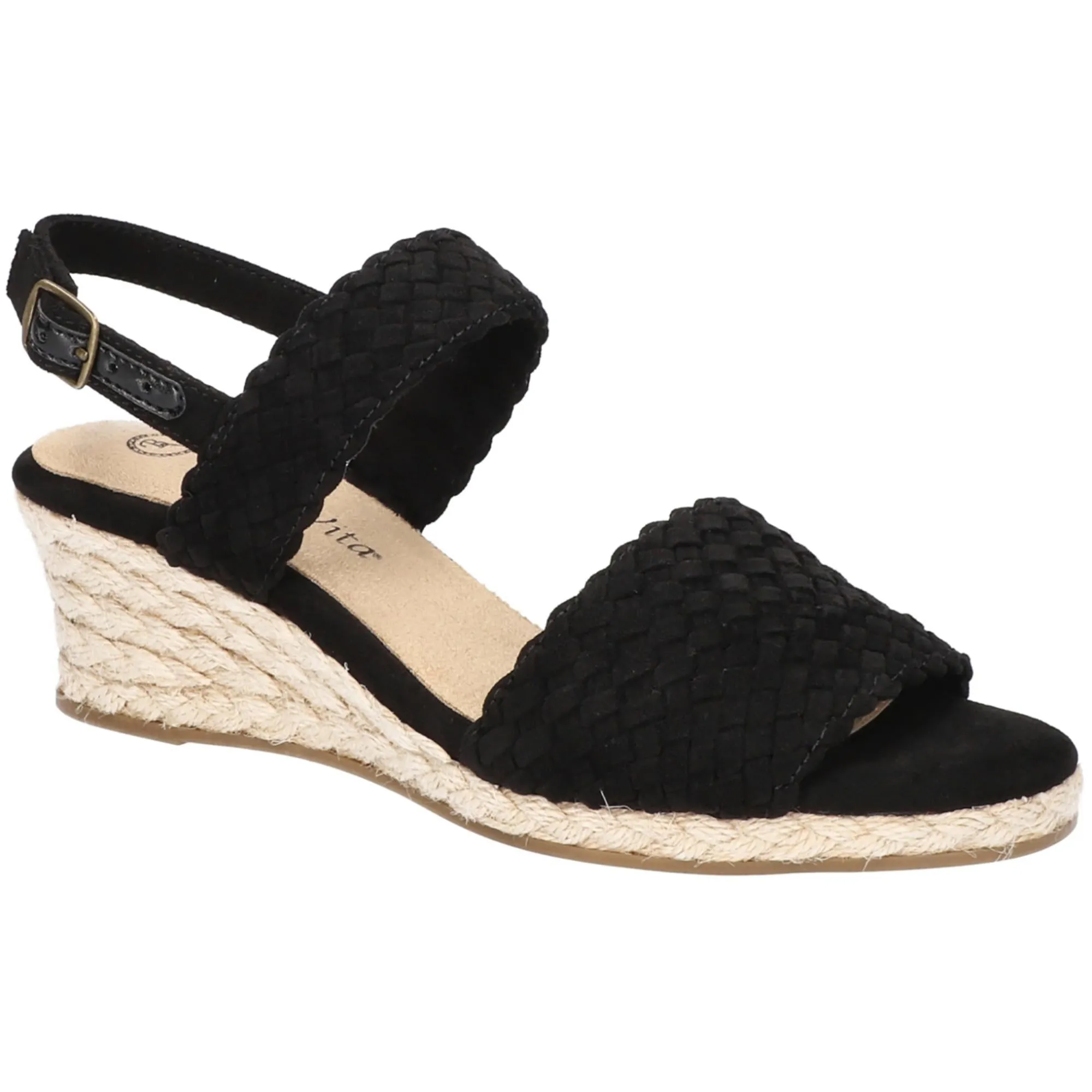 MARIELLA Womens Faux Suede Wedge Sandals