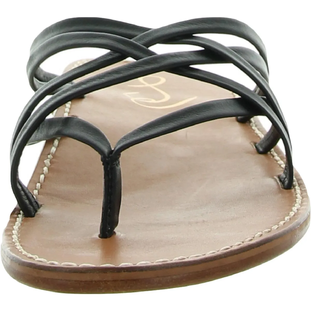 Marinea Womens Leather Slides Thong Sandals