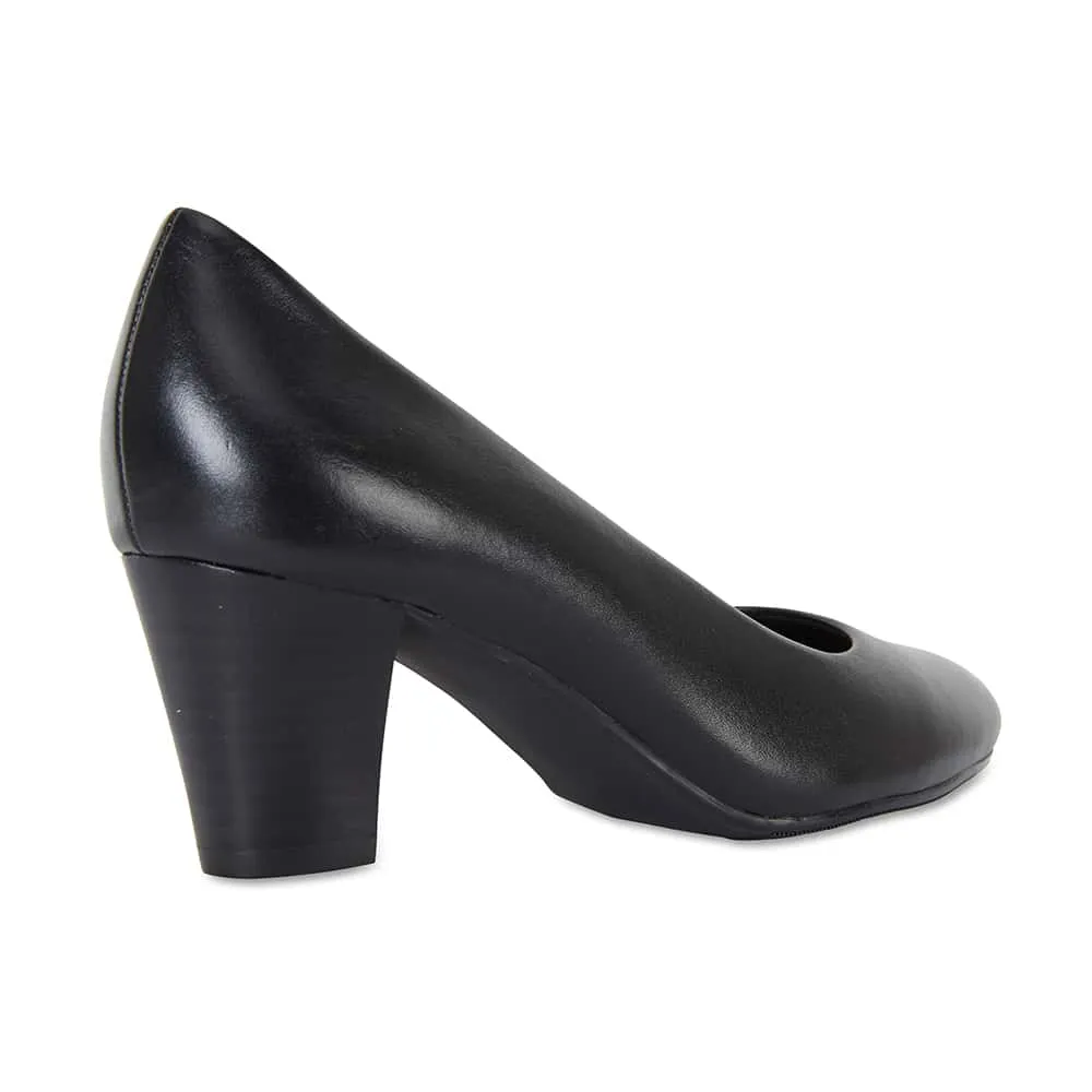 Marley Heel in Black Leather