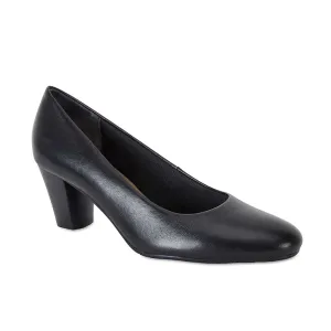 Marley Heel in Black Leather