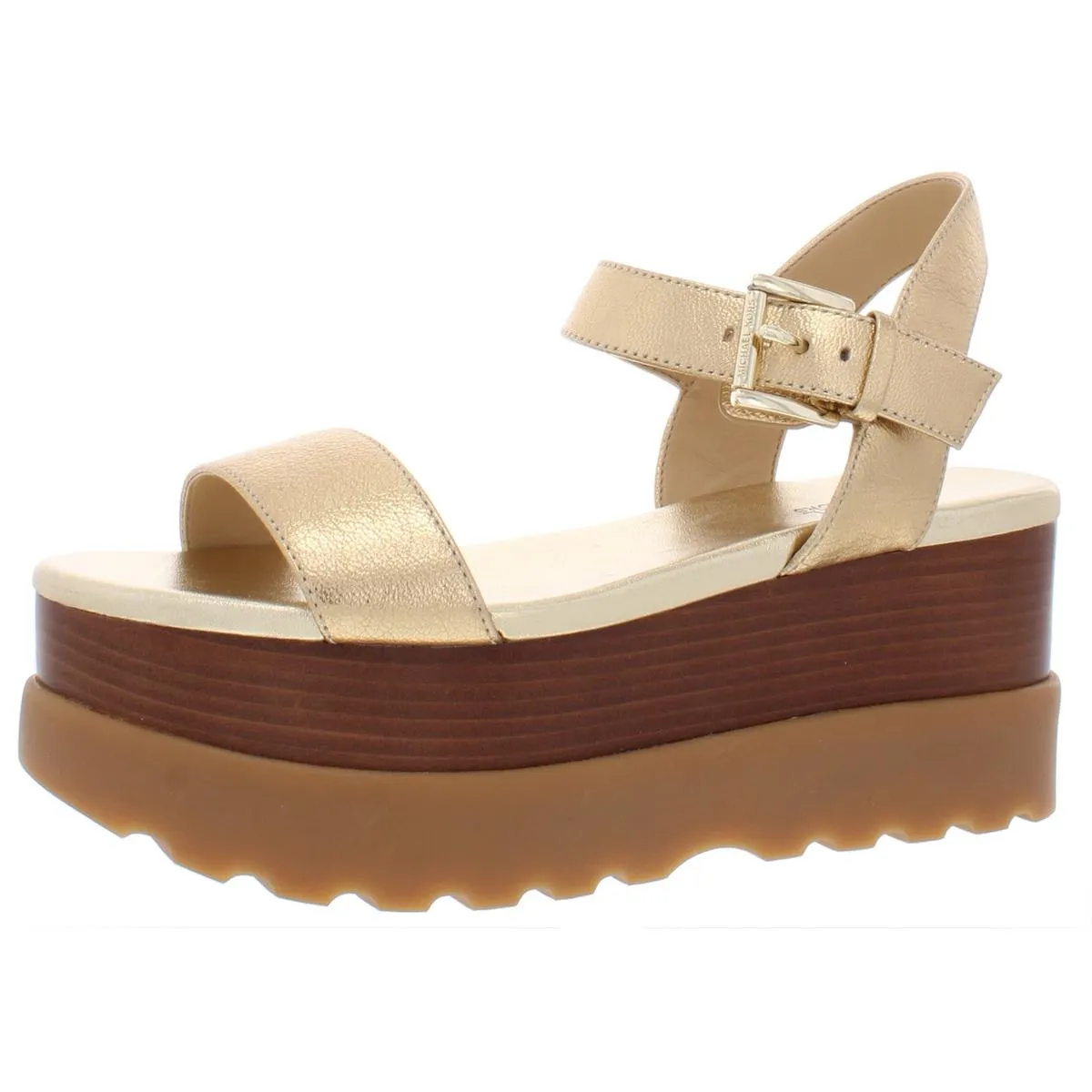Marlon Womens Leather Flatform Platform Sandals