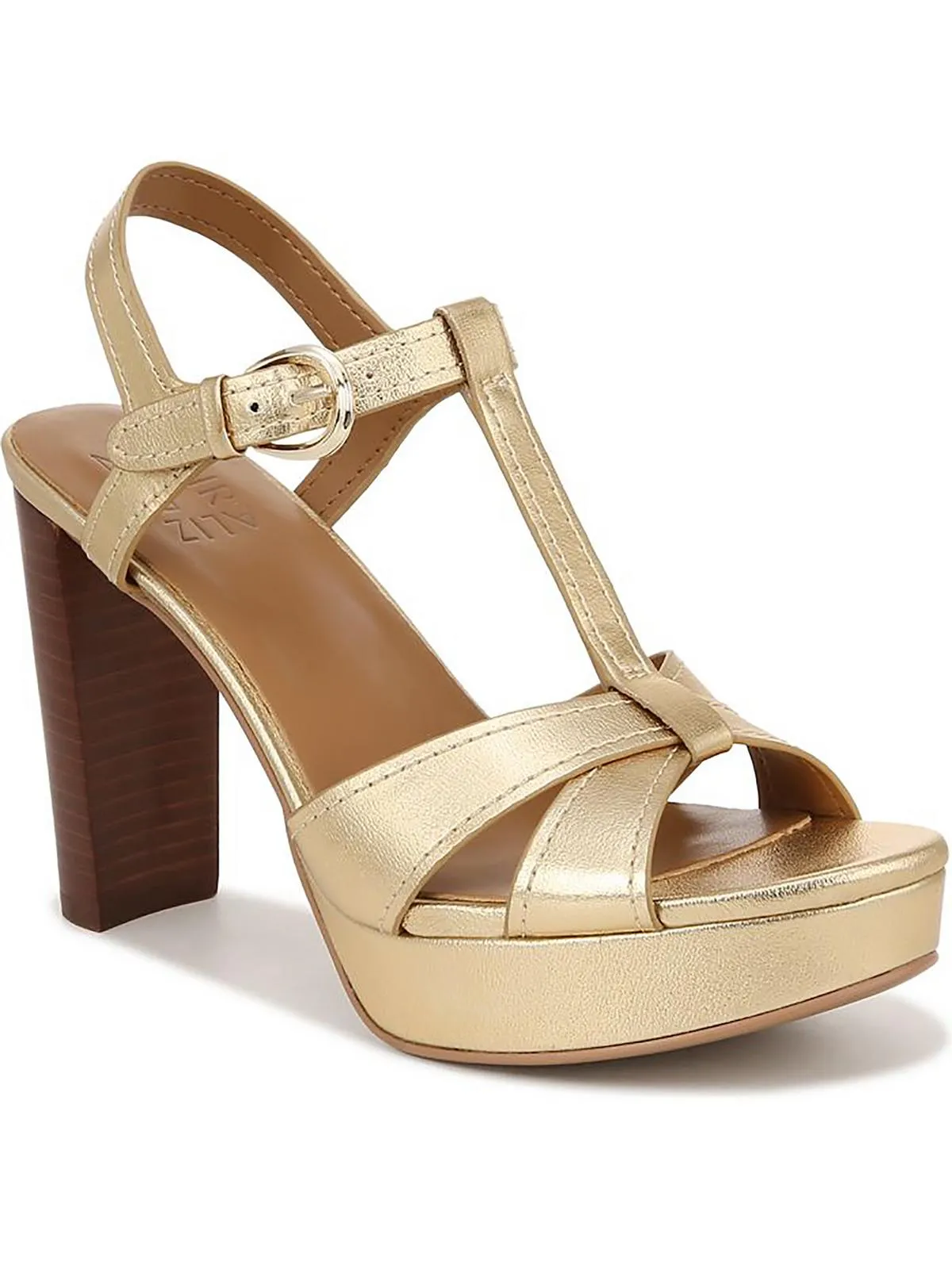 Marnie Womens Leather Ankle Strap Heels