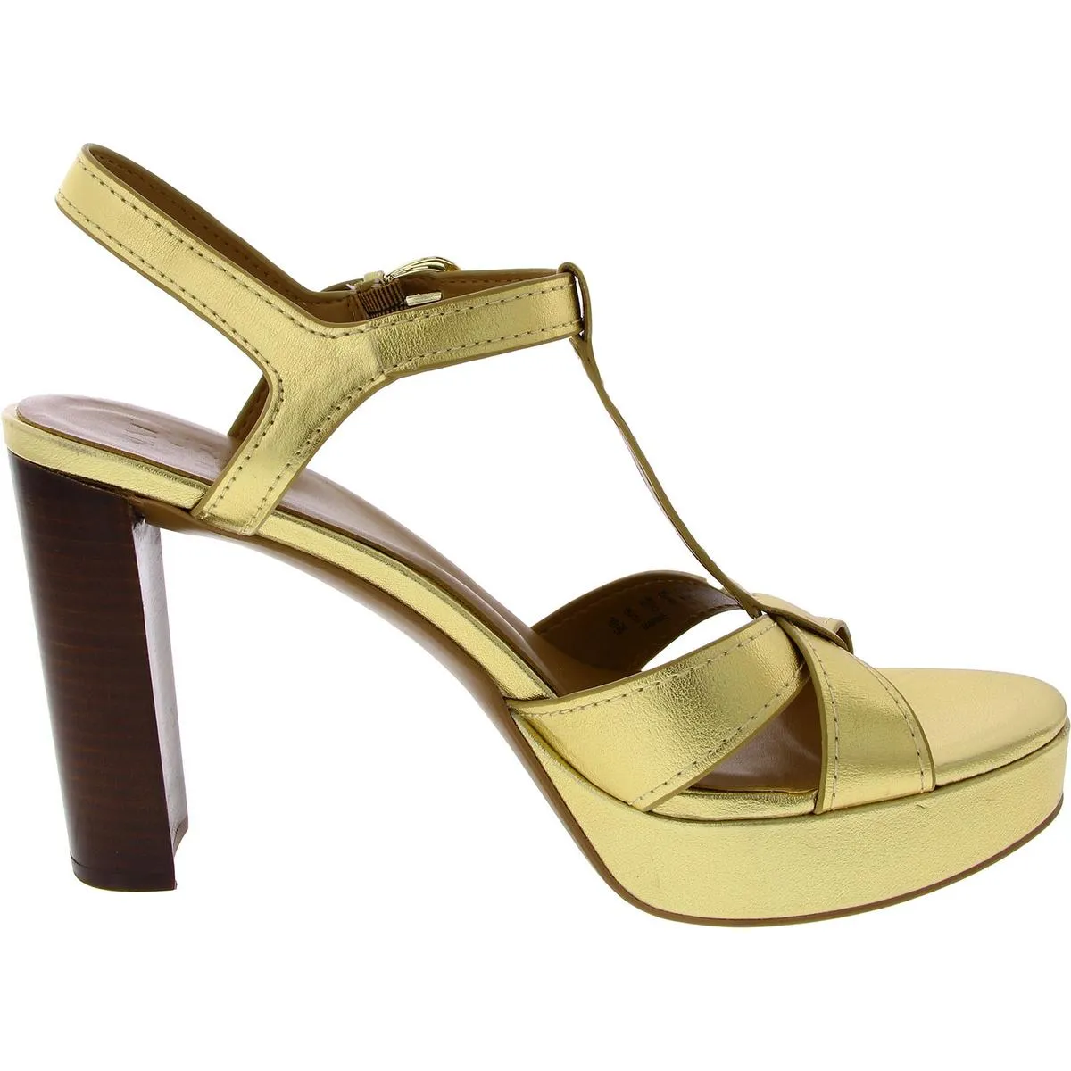 Marnie Womens Leather Ankle Strap Heels
