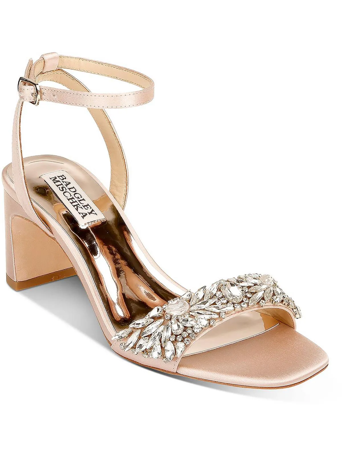 Marsha  Womens Leather Slip On Heels