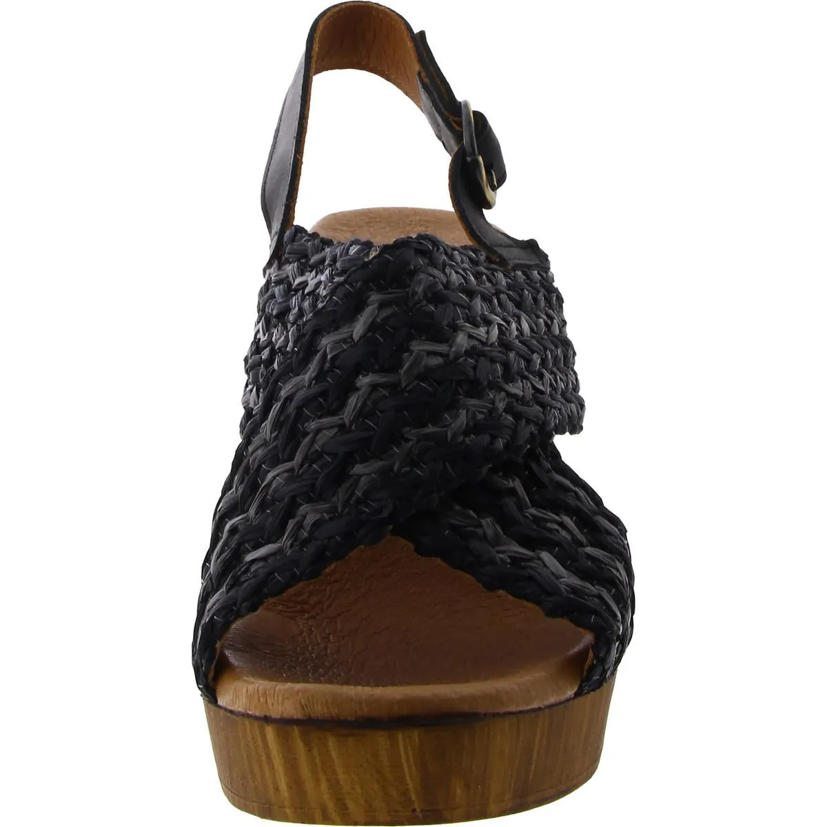Martie Womens Leather Criss-Cross Platform Sandals