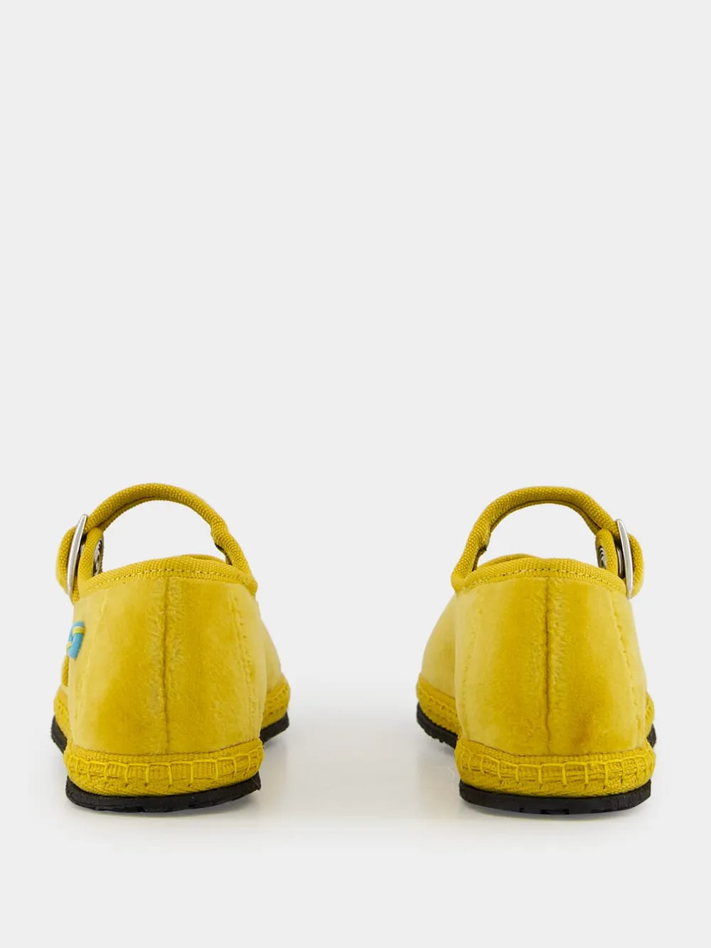 Mary Jane Bambino in Yellow Ribolla Velvet
