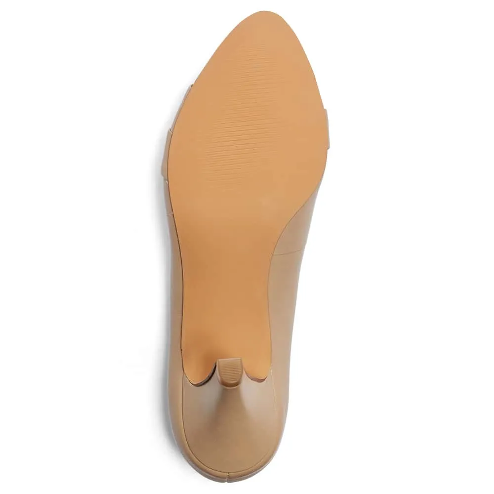 Matilda Heel in Nude Leather