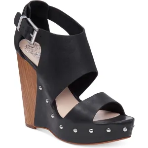 Matta Womens Adjustable Leather Wedge Sandals