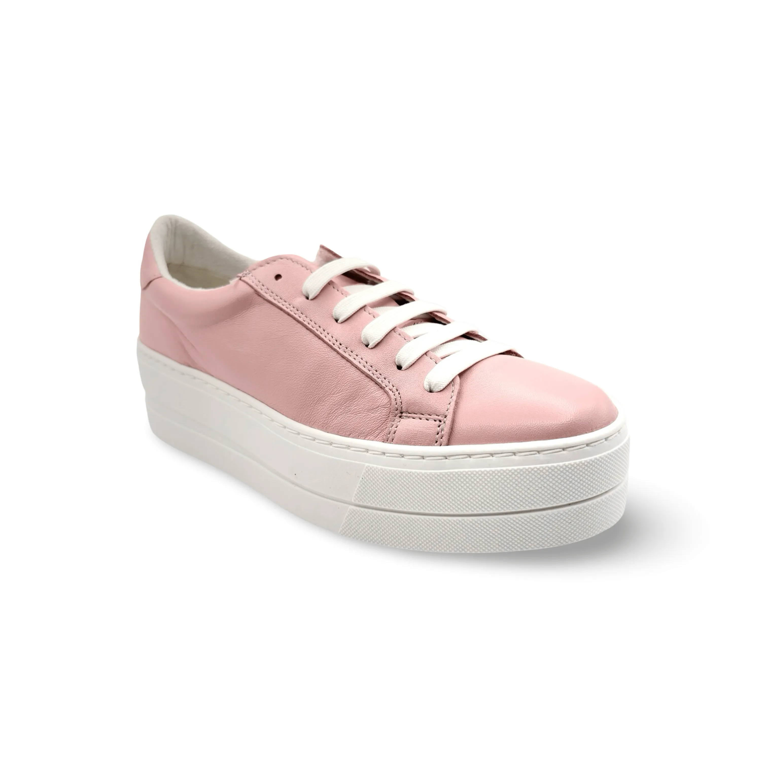 MAYA Pink Leather Lace Up Trainer