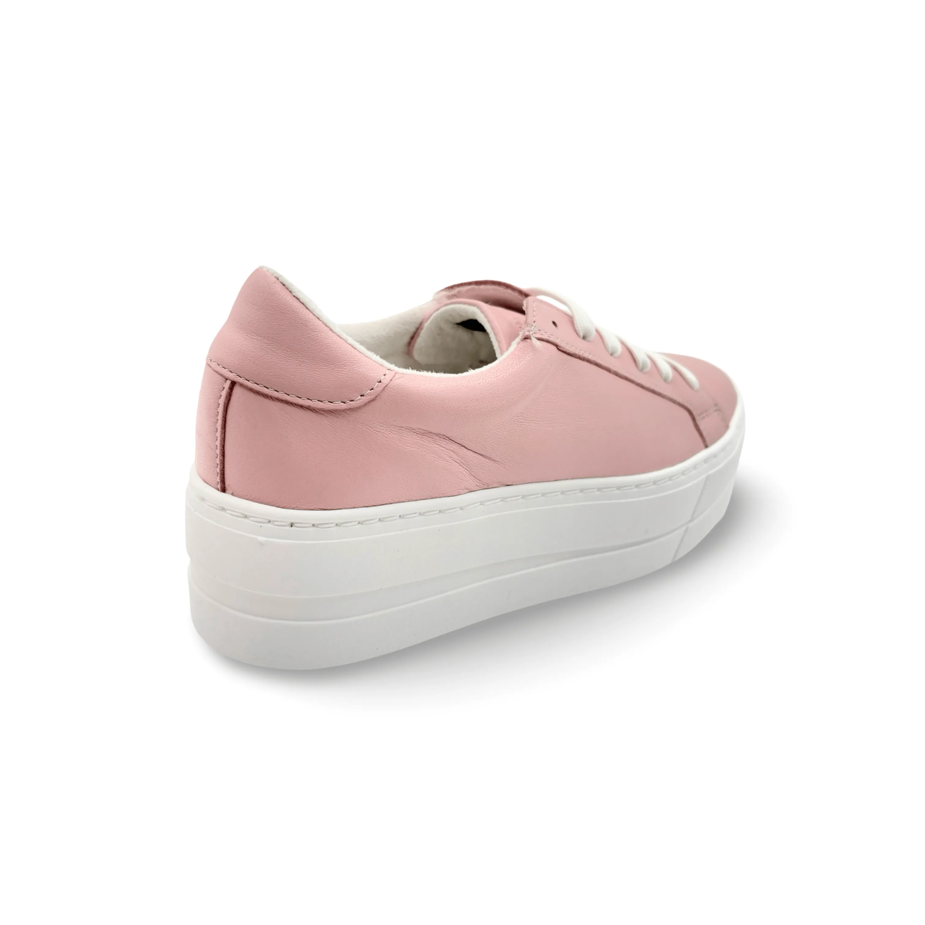 MAYA Pink Leather Lace Up Trainer