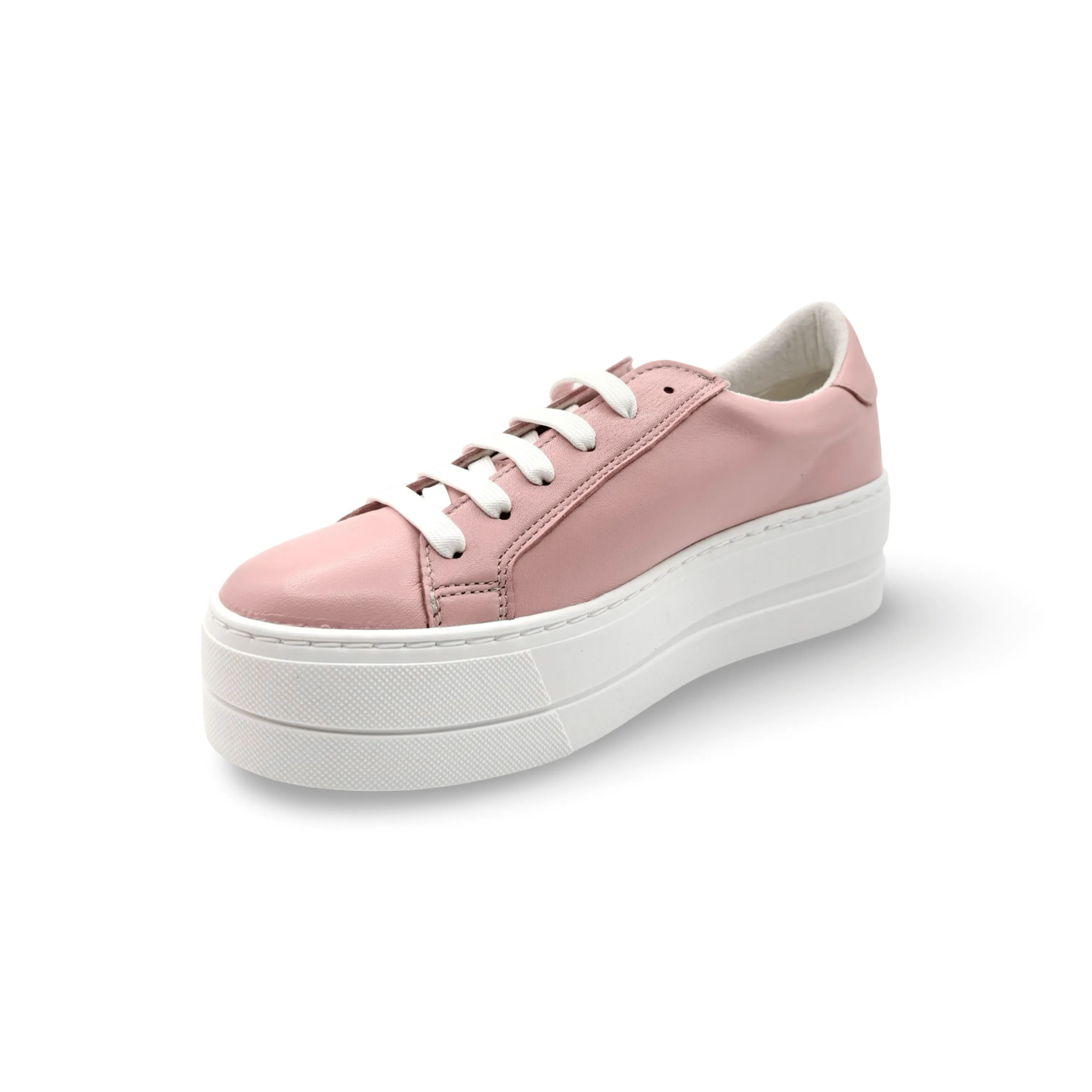 MAYA Pink Leather Lace Up Trainer