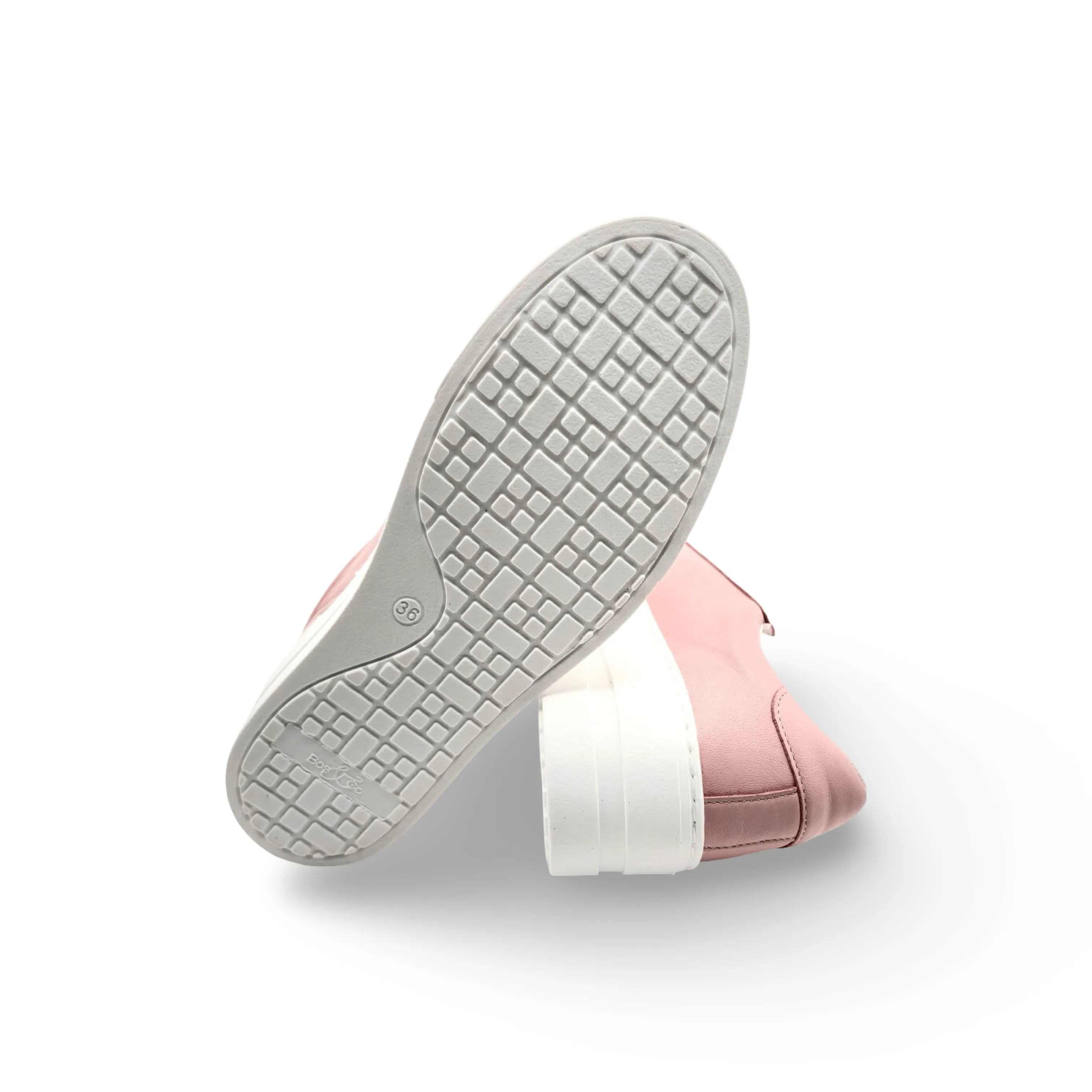 MAYA Pink Leather Lace Up Trainer