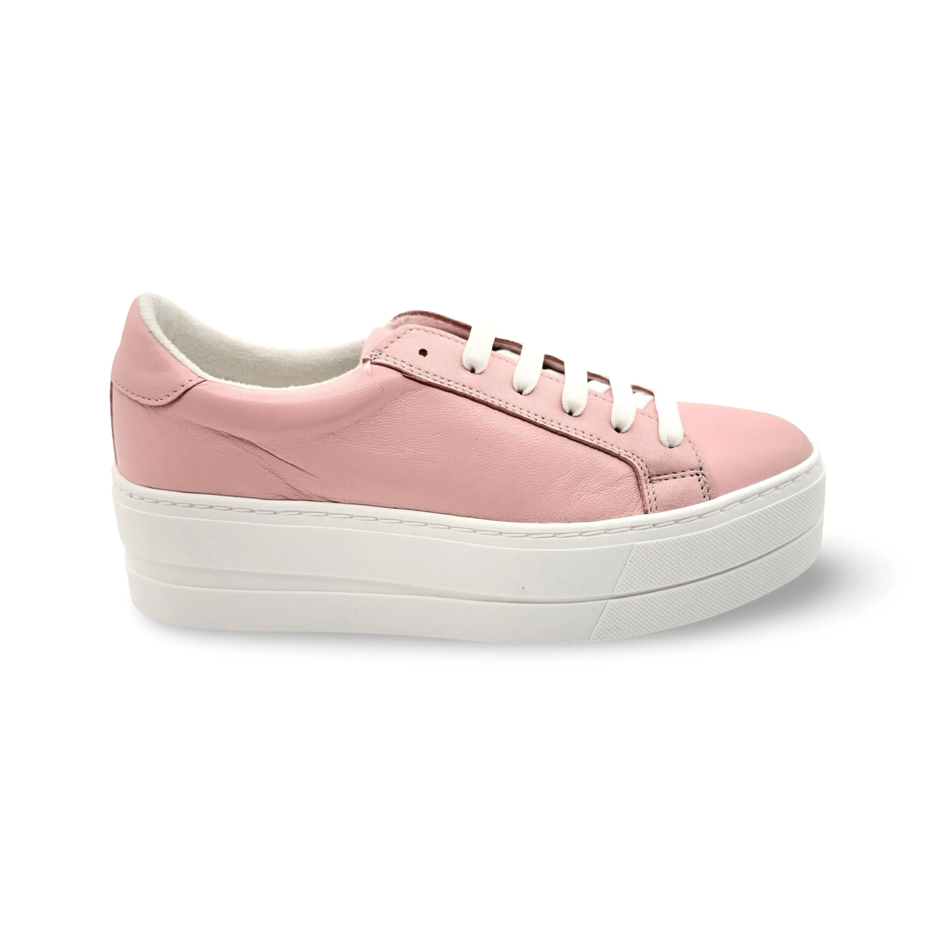 MAYA Pink Leather Lace Up Trainer