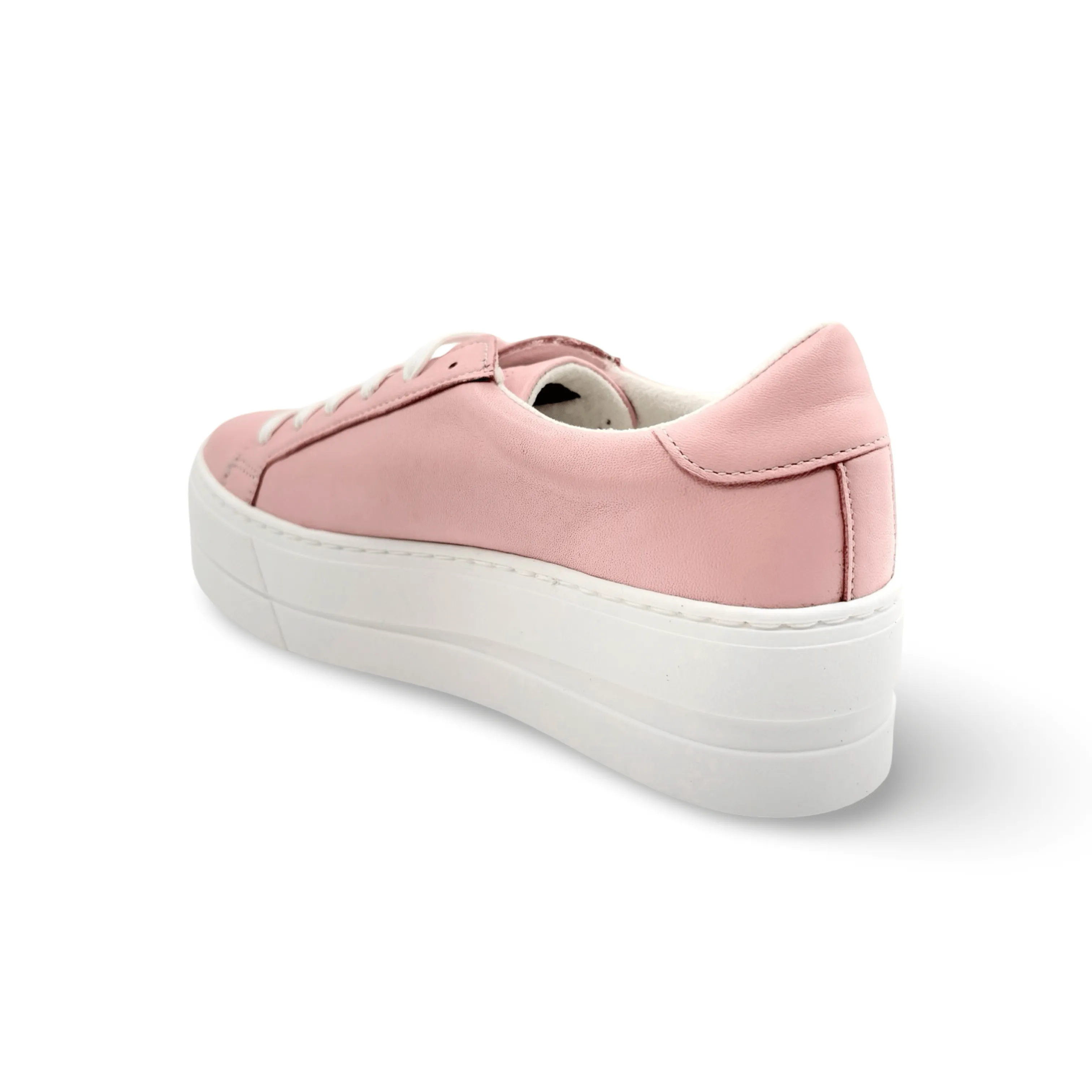 MAYA Pink Leather Lace Up Trainer