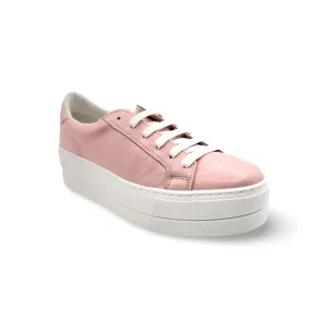 MAYA Pink Leather Lace Up Trainer