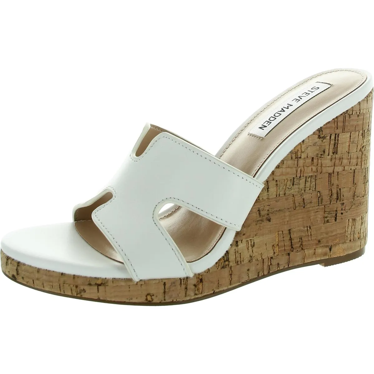 Mayson Womens Solid Leather Wedge Sandals