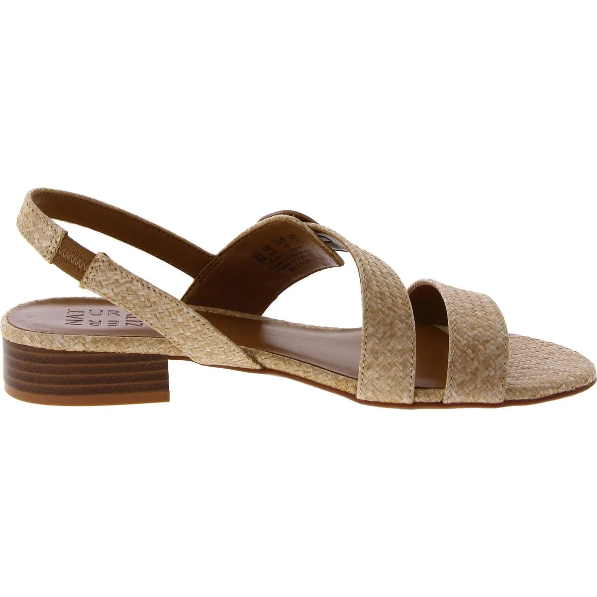 Meesha 2 Womens Woven Block Heel Slingback Sandals