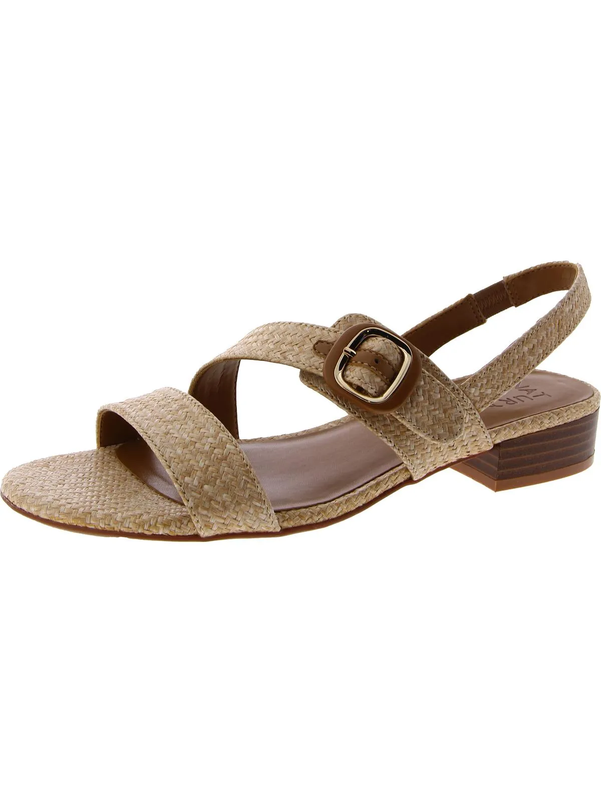 Meesha 2 Womens Woven Block Heel Slingback Sandals