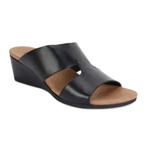 Melanie Heel in Black Leather