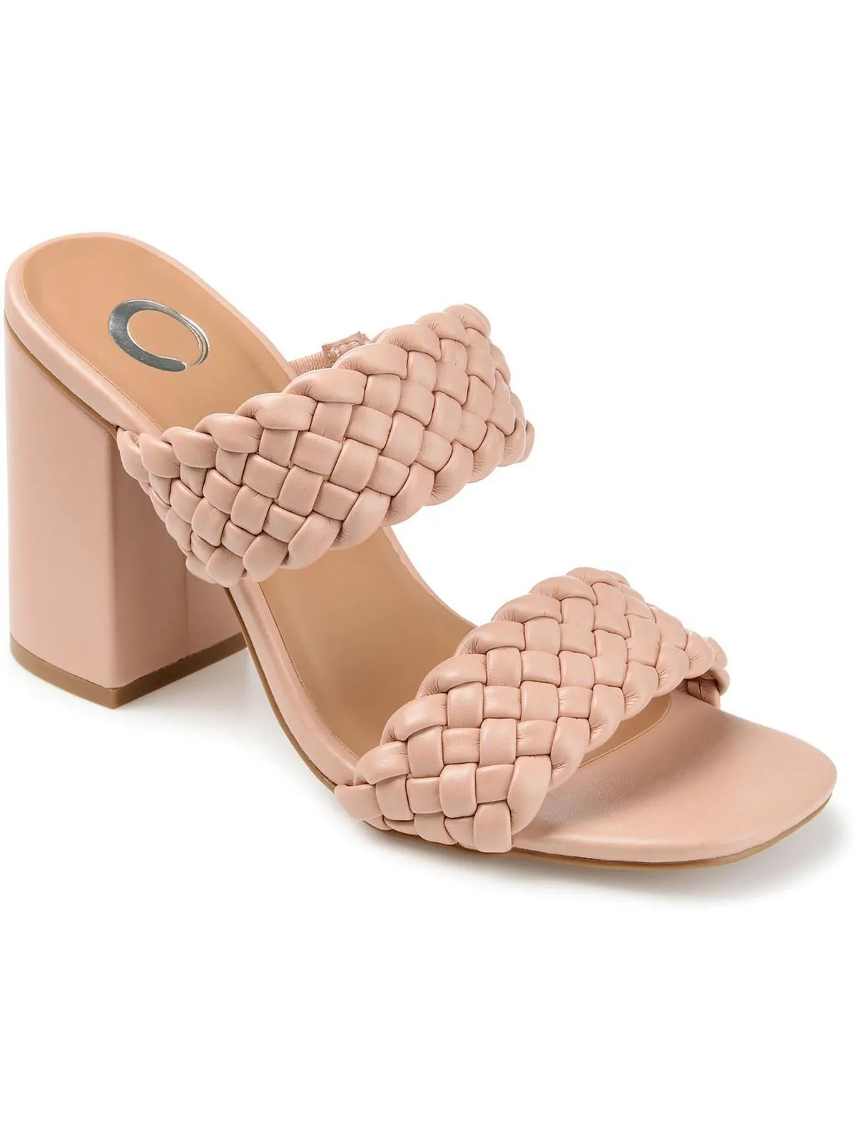 MELISSA Womens Cushioned Footbed Woven Straps Block Heels
