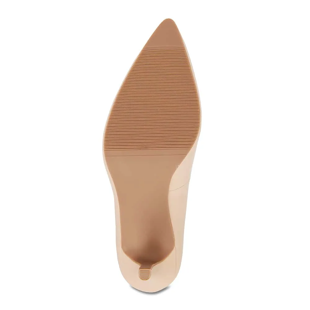 Milan Heel in Nude Leather