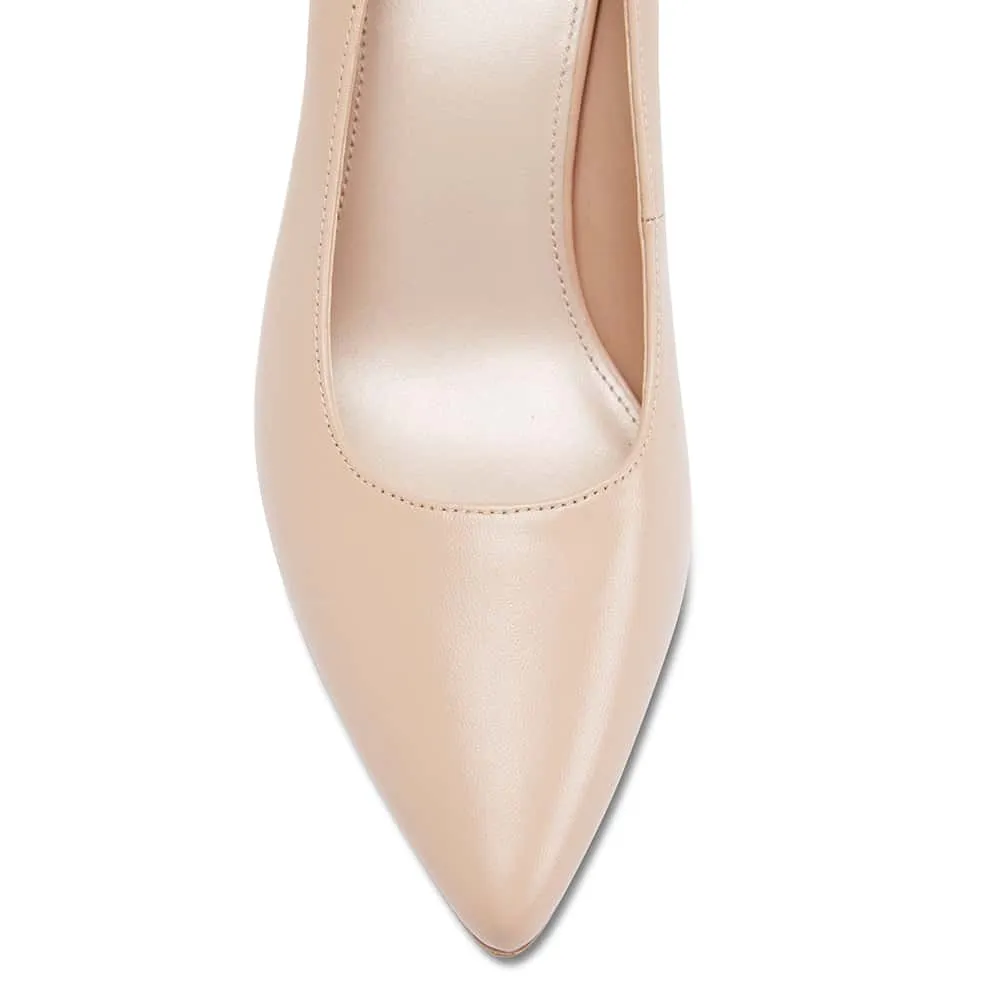 Milan Heel in Nude Leather