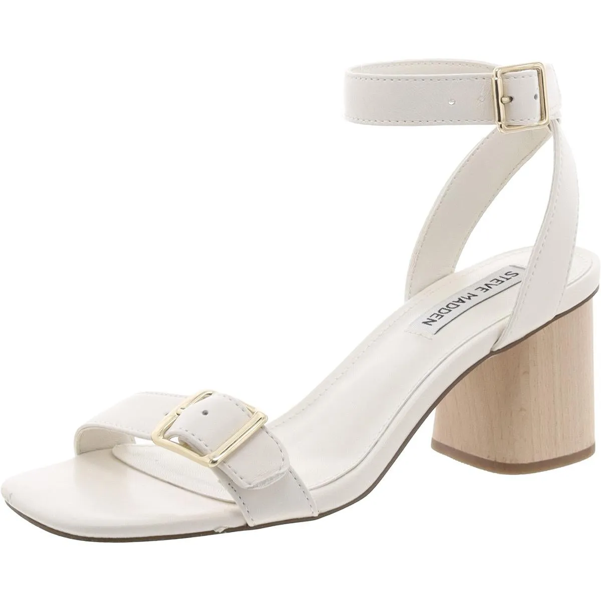 Mindi Womens Leather Ankle Strap Slingback Sandals