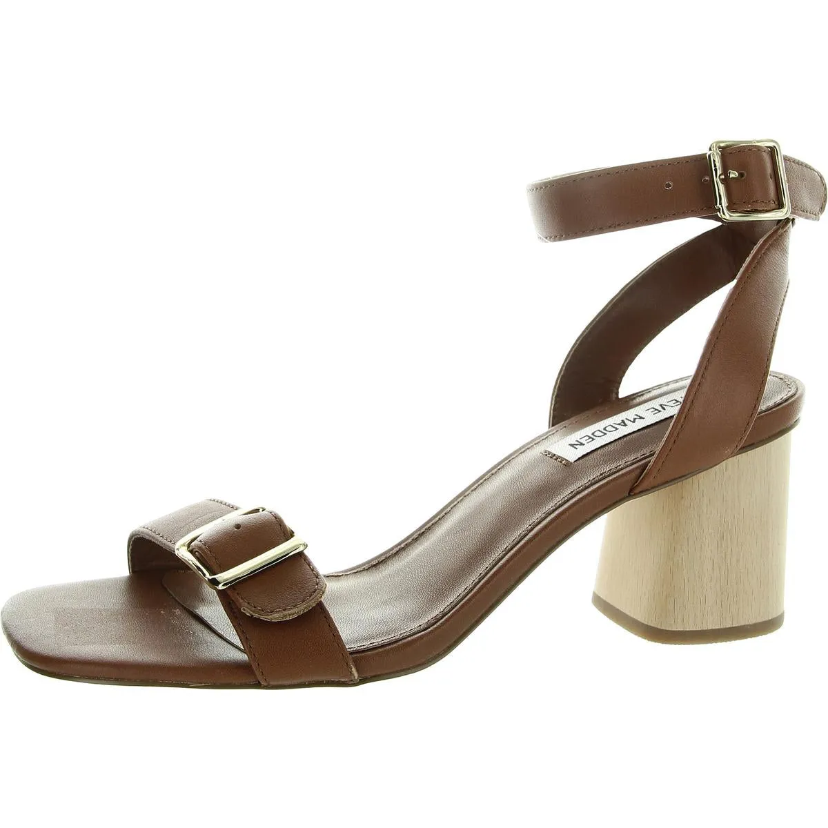 Mindi Womens Leather Ankle Strap Slingback Sandals