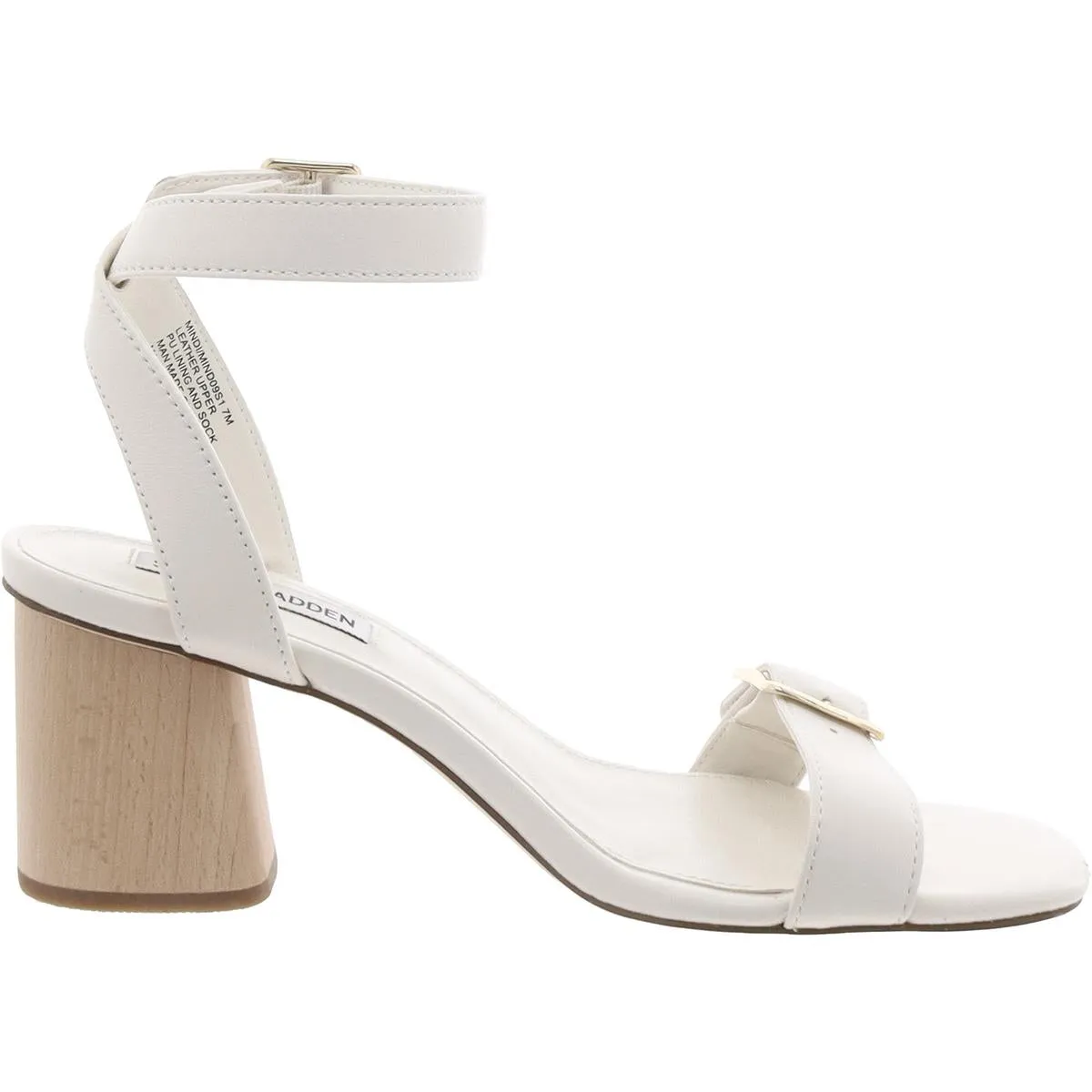 Mindi Womens Leather Ankle Strap Slingback Sandals