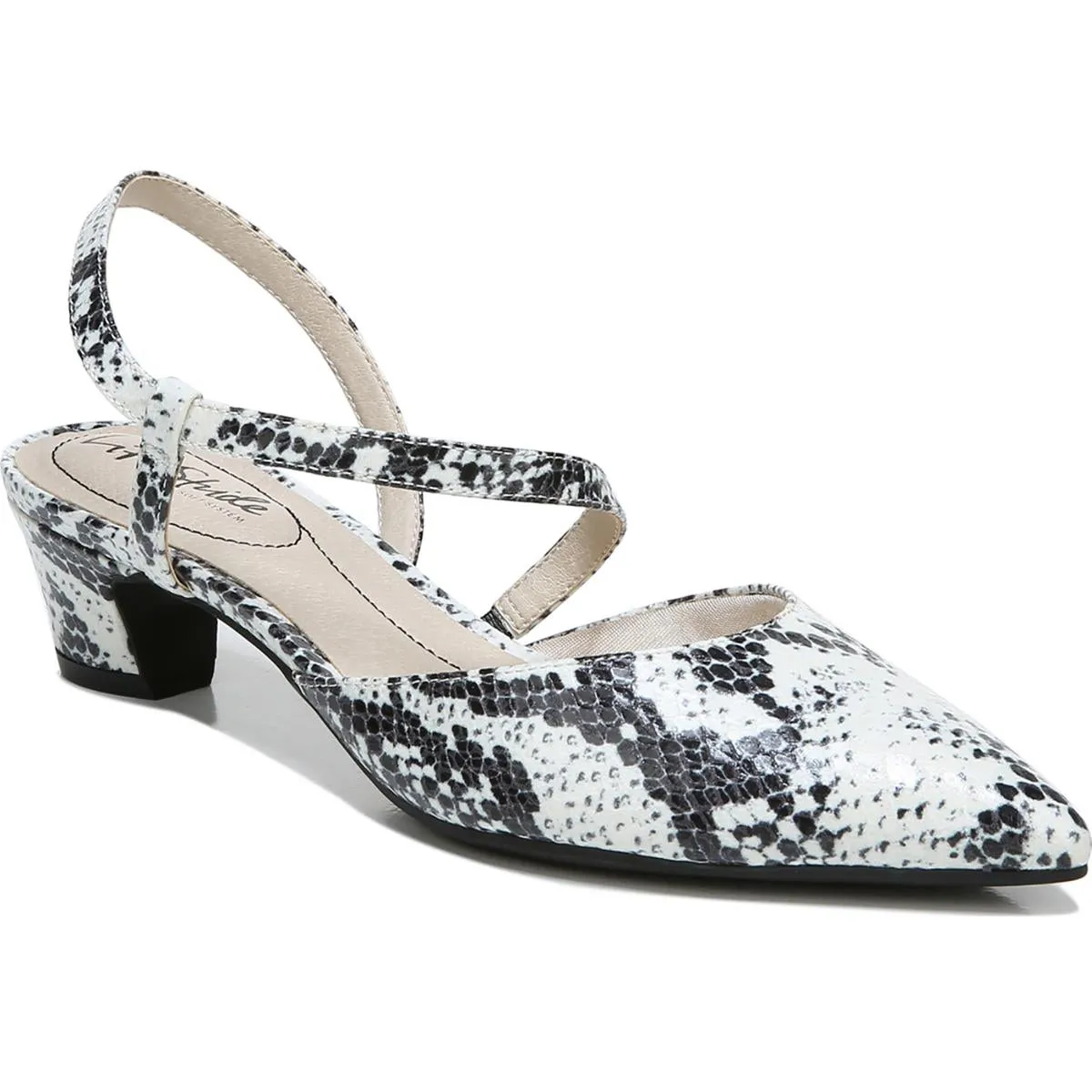 Minimalist Womens Strappy Pointed Toe Slingback Heels