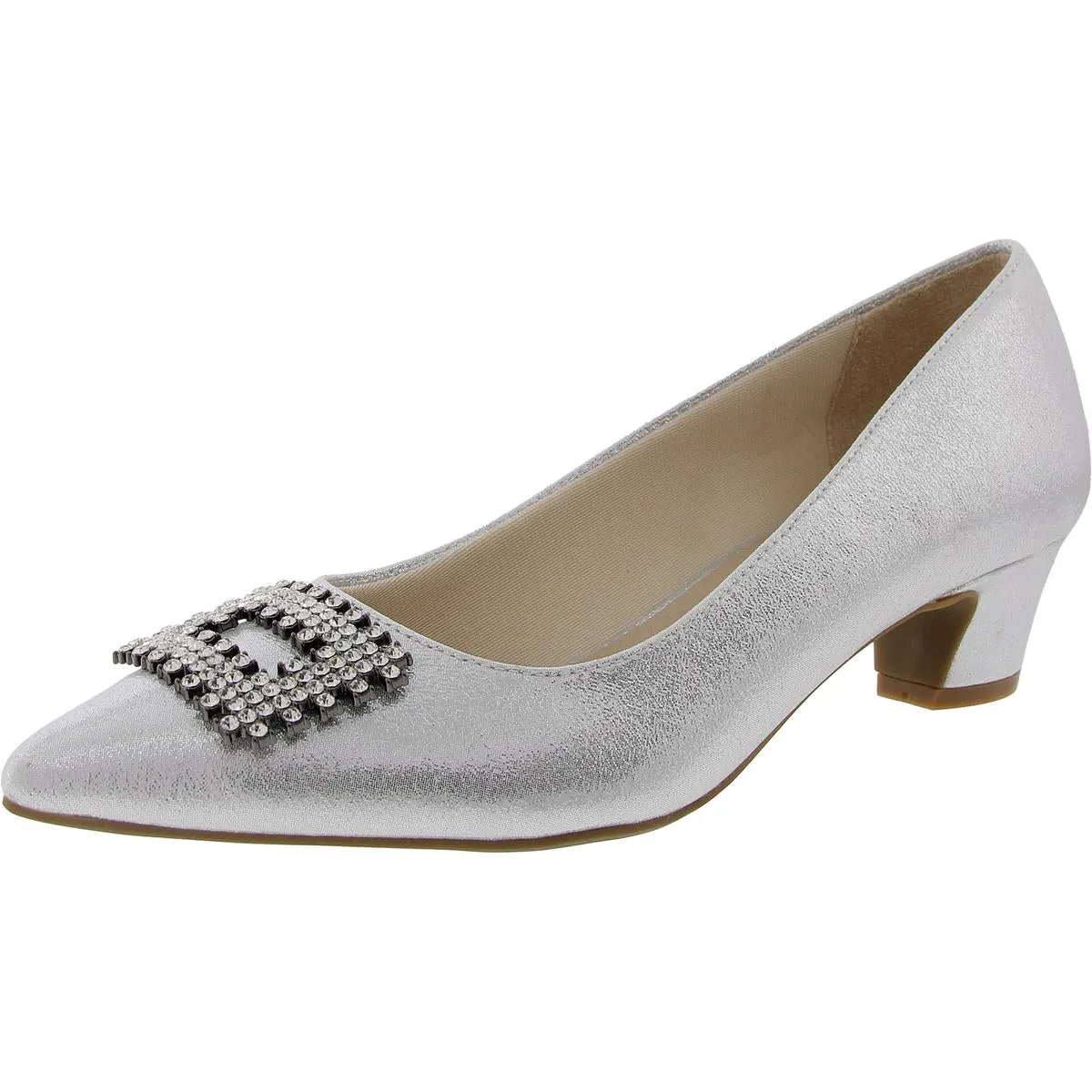 MINX BLING Womens Faux Suede Slip On Block Heels