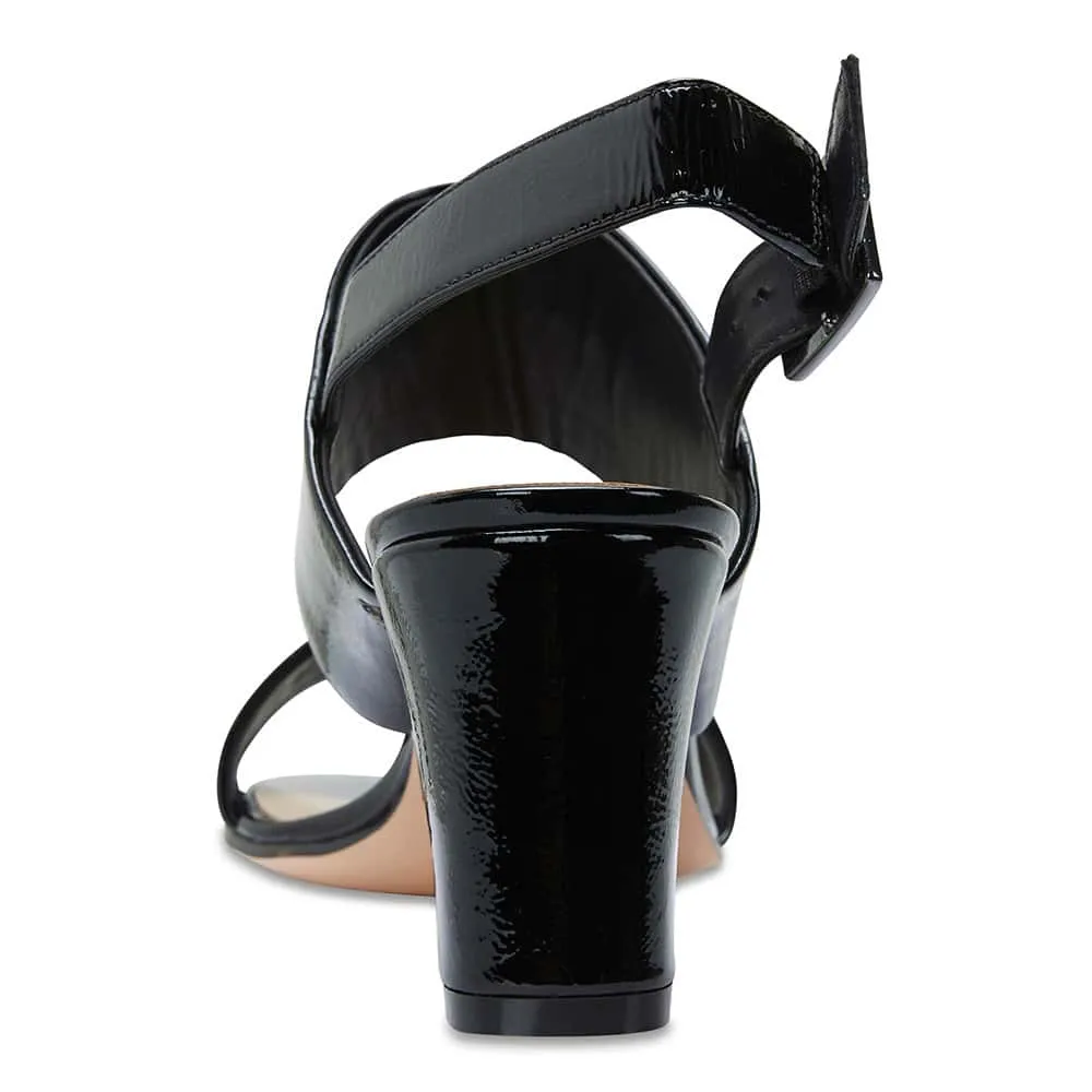 Montego Heel in Black Patent