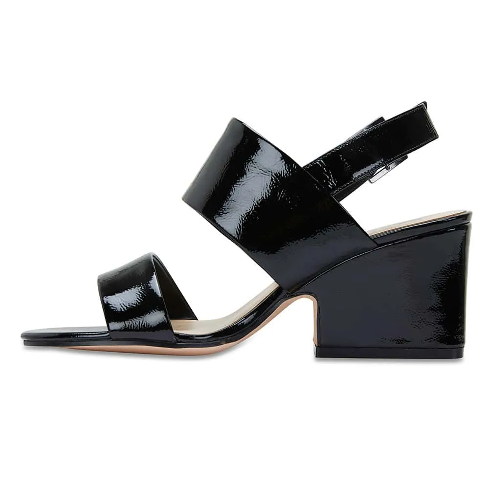 Montego Heel in Black Patent